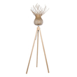 GloboStar® POPPY 01984 Boho Επιδαπέδιο Φωτιστικό Μονόφωτο 1 x E27 IP20 Μπεζ Ξύλο - Μ58 x Π58 x Υ168cm