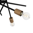 GLOBOSTAR® SUNFY 201-0030 Μοντέρνο Φωτιστικό Οροφής με Ντουί 6 x E27 AC 220-240V IP20 - Μαύρο & Μπρούτζινο - Μ57 x Π57 x Υ85cm