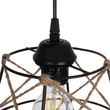 GLOBOSTAR® RAYLO 201-0048 Vintage Κρεμαστό Φωτιστικό Οροφής με Ντουί 3 x E27 AC 220-240V IP20 - Μαύρο & Μπεζ - Μ44 x Π44 x Υ73cm