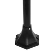 GloboStar® VERDI 203-0230 Vintage Επιδαπέδιο Φωτιστικό Κολωνάκι Κήπου Μονόφωτο 1 x E27 IP44 Μαύρο & Διάφανο Πλαστικό - Μ17 x Π17 x Υ104cm