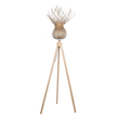 GloboStar® POPPY 01984 Boho Επιδαπέδιο Φωτιστικό Μονόφωτο 1 x E27 IP20 Μπεζ Ξύλο - Μ58 x Π58 x Υ168cm