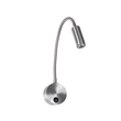 GLOBOSTAR® GOOSE 61691 Μοντέρνο Φωτιστικό Τοίχου - Απλίκα Ξενοδοχείου Reading Light LED 3W 300lm 36° AC 220-240V IP20 Θερμό Λευκό 2700K - CREE XPE Chip & TÜV SÜD Driver - Νίκελ Βούρτσας - Μ6.5 x Π15 x Υ24.5cm - 3 Χρόνια Εγγύηση