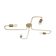 GLOBOSTAR® MOORNA 201-0065 Vintage Φωτιστικό Οροφής με Ντουί 4 x E27 AC 220-240V IP20 - Χρυσό - Μ97 x Π97 x Υ7cm