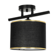 GLOBOSTAR® GLOWEN 201-0087 Vintage Φωτιστικό Οροφής με Ντουί 1 x E27 AC 220-240V IP20 - Μαύρο & Χρυσό - Μ30 x Π20 x Υ20cm