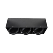 GLOBOSTAR® MAGMA 60628 Μοντέρνο Φωτιστικό Οροφής με Ντουί 3 x GU10 AC 220-240V IP20 - Μαύρο - Μ45 x Π15 x Υ13cm