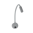 GLOBOSTAR® GOOSE 61689 Μοντέρνο Φωτιστικό Τοίχου - Απλίκα Ξενοδοχείου Reading Light LED 3W 300lm 36° AC 220-240V IP20 Θερμό Λευκό 2700K - CREE XPE Chip & TÜV SÜD Driver - Γκρι Ανθρακί Ματ - Μ6.5 x Π15 x Υ24.5cm - 3 Χρόνια Εγγύηση