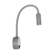 GLOBOSTAR® GOOSE 61689 Μοντέρνο Φωτιστικό Τοίχου - Απλίκα Ξενοδοχείου Reading Light LED 3W 300lm 36° AC 220-240V IP20 Θερμό Λευκό 2700K - CREE XPE Chip & TÜV SÜD Driver - Γκρι Ανθρακί Ματ - Μ6.5 x Π15 x Υ24.5cm - 3 Χρόνια Εγγύηση