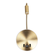 GLOBOSTAR® GOOSE 61697 Μοντέρνο Φωτιστικό Τοίχου - Απλίκα Ξενοδοχείου Reading Light με Φορτιστή USB 3A LED 6W 600lm 36° & 360° AC 220-240V IP20 Θερμό Λευκό 2700K - CREE XPE & Lumileds SMD Chip - Χρυσό Βούρτσας - Μ15.5 x Π15 x Υ30.5cm - 3 Χρόνια Εγγύηση