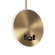 GLOBOSTAR® GOOSE 61697 Μοντέρνο Φωτιστικό Τοίχου - Απλίκα Ξενοδοχείου Reading Light με Φορτιστή USB 3A LED 6W 600lm 36° & 360° AC 220-240V IP20 Θερμό Λευκό 2700K - CREE XPE & Lumileds SMD Chip - Χρυσό Βούρτσας - Μ15.5 x Π15 x Υ30.5cm - 3 Χρόνια Εγγύηση
