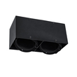 GLOBOSTAR® MAGMA 60627 Μοντέρνο Φωτιστικό Οροφής με Ντουί 2 x GU10 AC 220-240V IP20 - Μαύρο - Μ30 x Π15 x Υ13cm
