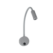 GLOBOSTAR® GOOSE 61689 Μοντέρνο Φωτιστικό Τοίχου - Απλίκα Ξενοδοχείου Reading Light LED 3W 300lm 36° AC 220-240V IP20 Θερμό Λευκό 2700K - CREE XPE Chip & TÜV SÜD Driver - Γκρι Ανθρακί Ματ - Μ6.5 x Π15 x Υ24.5cm - 3 Χρόνια Εγγύηση
