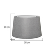 GloboStar® COVER 203-0264 Μοντέρνο Φωτιστικό Καπέλο Γκρί Ύφασμα - Μ38 x Π38 x Υ24cm