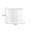 GloboStar® COVER 203-0266 Μοντέρνο Φωτιστικό Καπέλο Λευκό Ύφασμα - Μ38 x Π38 x Υ24cm