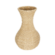 GloboStar® Artificial Garden SANDIAGO 21234 Διακοσμητικό Πλεκτό Καλάθι - Κασπώ Γλάστρα - Flower Pot Μπεζ Π25 x M25 x x Υ40cm