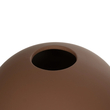 GloboStar® Artificial Garden SANUR 21261 Διακοσμητικό Κεραμικό Βάζo Καφέ Π22 x Μ22 x Υ20cm