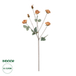 GloboStar® Artificial Garden PINK ROSE BRANCH 21302 Τεχνητό Διακοσμητικό Κλαδί Τριαντάφυλλα Ροζ Y80cm