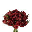 GloboStar® Artificial Garden RED ROSE BOUQUET 21307 Τεχνητό Διακοσμητικό Μπουκέτο Τριαντάφυλλα Κοκκινο Y24cm