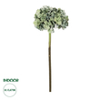 GloboStar® Artificial Garden GREEN HYDRANGEA BRANCH 21316 Τεχνητό Διακοσμητικό Κλαδί Πράσινη Ορτανσία Y47cm