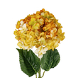 GloboStar® Artificial Garden YELLOW HYDRANGEA BRANCH 21317 Τεχνητό Διακοσμητικό Κλαδί Κίτρινη Ορτανσία Y65cm