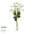 GloboStar® Artificial Garden PINK CANAION FLOWER BOUQUET 21327 Τεχνητό Διακοσμητικό Μπουκέτο Ροζ Κάννα Y60cm