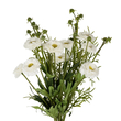 GloboStar® Artificial Garden WHITE CHRYSANTHEMUM BOUQUET 21330 Τεχνητό Διακοσμητικό Μπουκέτο Λευκό Χρυσάνθεμο Y50cm