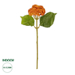 GloboStar® Artificial Garden ORANGE SEDUM BRANCH 21338 Τεχνητό Διακοσμητικό Κλαδί Πορτοκαλί Σέδο Y38cm
