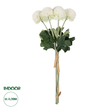 GloboStar® Artificial Garden WHITE ONIONBALL BOUQET 21371 Τεχνητό Διακοσμητικό OnionBall Μπουκέτο Y39cm