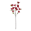 GloboStar® Artificial Garden RED MAGNOLIA BRANCH 21422 Τεχνητό Διακοσμητικό Κλαδί Κόκκινη Μανόλια Y86cm