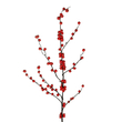 GloboStar® Artificial Garden RED HOLLY BERRIES FRUIT BRANCH 21429 Τεχνητό Διακοσμητικό Κλαδί Κόκκινο Γκί Y108cm