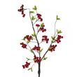 GloboStar® Artificial Garden RED HOLLY BERRIES FRUIT BRANCH 21430 Τεχνητό Διακοσμητικό Κλαδί Κόκκινο Γκί Y90cm