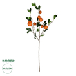 GloboStar® Artificial Garden ORANGE FRUIT BRANCH 21435 Τεχνητό Διακοσμητικό Κλαδί Πορτακαλιά Y83cm
