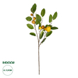 GloboStar® Artificial Garden YELLOW LEMON FRUIT BRANCH 21437 Τεχνητό Διακοσμητικό Κίτρινο Κλαδί Πορτακαλιά Y80cm
