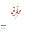 GloboStar® Artificial Garden ORANGE PERSIMMON FRUIT BRANCH 21438 Τεχνητό Διακοσμητικό Πορτοκαλί Κλαδί Λωτός Y83cm