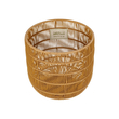 GloboStar® Artificial Garden DAKOTA 21498 Διακοσμητικό Πλεκτό Καλάθι - Κασπώ Γλάστρα - Flower Pot Μπεζ Φ33cm x Υ33cm