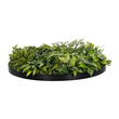 GloboStar® Artificial Garden VARIOUS PLANTS ROUND WALL DISC 20689 Τεχνητό Διακοσμητικό Στρογγυλό Πάνελ Φυλλωσιάς - Κάθετος Κήπος Μιξ Μ70 x Π70 x Υ15cm