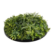 GloboStar® Artificial Garden VARIOUS PLANTS ROUND WALL DISC 20689 Τεχνητό Διακοσμητικό Στρογγυλό Πάνελ Φυλλωσιάς - Κάθετος Κήπος Μιξ Μ70 x Π70 x Υ15cm