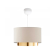 GLOBOSTAR® BASIL 204-0173 Μοντέρνο Κρεμαστό Φωτιστικό Οροφής με Ντουί 1 x E27 AC 220-240V IP20 - Μπεζ & Χρυσό - Μ30 x Π30 x Υ20cm