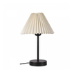 GloboStar® ORACLE 204-0156 Μοντέρνο Eπιτραπέζιο Φωτιστικό Μονόφωτο 1 x E27 IP20 Μαύρο Μέταλλο με Μπεζ Ύφασμα - Μ22 x Π22 x Υ36cm