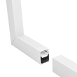 GLOBOSTAR® ALP-CORNER-IN90 BRIGHTRAIL 61780 Επιφανειακό / Κρεμαστό Προφίλ Αλουμινίου Γωνία με Λευκό Γαλακτερό Πατητό Κάλυμμα για Ταινίες LED IP20 - Λευκό Ματ - Μ30 x Π5 x Υ7.5cm