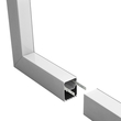 GLOBOSTAR® ALP-CORNER-IN90 BRIGHTRAIL 61782 Επιφανειακό / Κρεμαστό Προφίλ Αλουμινίου Γωνία με Λευκό Γαλακτερό Πατητό Κάλυμμα για Ταινίες LED IP20 - Γκρι Ανθρακί Ματ - Μ30 x Π5 x Υ7.5cm