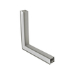 GLOBOSTAR® ALP-CORNER-SIDE90 RECESSA 61790 Χωνευτό Προφίλ Αλουμινίου Γωνία με Λευκό Γαλακτερό Πατητό Κάλυμμα για Ταινίες LED IP20 - Γκρι Ανθρακί Ματ - Μ30 x Π3.5 x Υ4cm