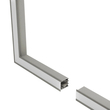 GLOBOSTAR® ALP-CORNER-SIDE90 RECESSA 61790 Χωνευτό Προφίλ Αλουμινίου Γωνία με Λευκό Γαλακτερό Πατητό Κάλυμμα για Ταινίες LED IP20 - Γκρι Ανθρακί Ματ - Μ30 x Π3.5 x Υ4cm