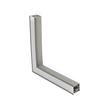 GLOBOSTAR® ALP-CORNER-SIDE90 RECESSA 61790 Χωνευτό Προφίλ Αλουμινίου Γωνία με Λευκό Γαλακτερό Πατητό Κάλυμμα για Ταινίες LED IP20 - Γκρι Ανθρακί Ματ - Μ30 x Π3.5 x Υ4cm