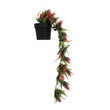 GloboStar® Artificial Garden HANGING RED PINE CONE 20869 Τεχνητό Κρεμαστό Διακοσμητικό Φυτό Κόκκινο Κουκουνάρι Μ17 x Π17 x Υ50cm