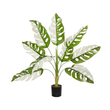 GloboStar® Artificial Garden ALBINO MONSTERA 20938 Τεχνητό Διακοσμητικό Φυτό Πράσινη & Λευκή Μονστέρα Μ90 x Π90 x Υ90cm