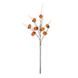 GloboStar® Artificial Garden PERSIMMON FRUIT 21439 Τεχνητό Διακοσμητικό Κλαδί Πορτοκαλί & Καφέ Λωτός Μ35 x Π7 x Υ90cm