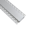 GLOBOSTAR® ALP-PLASTERIN GYPSO 70861-1M Χωνευτό Προφίλ Αλουμινίου Ειδικό για Γυψοσανίδα με Λευκό Γαλακτερό Πατητό Κάλυμμα για Ταινίες LED IP20 - Ασημί & Λευκό - Μ100 x Π7.8 x Υ1.4cm