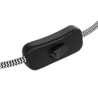 GLOBOSTAR® WHIP 77670 Μοντέρνο DIY Υφασμάτινο Καλώδιο με Διακόπτη On/Off AC 220-240V IP20 - Λευκό & Μαύρο - Μ150 x Π2.7 x Υ1.9cm