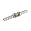 GLOBOSTAR® PIPEADAPT 79594 Μεταλλικός DIY Σύνδεσμος για Ολόπασους Σωλήνες Φωτιστικών - Μ1.3 x Π1.3 x Υ2cm - Πακέτο 10 Τεμαχίων