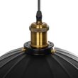 GLOBOSTAR® MARGI 999-0229 Vintage Κρεμαστό Φωτιστικό Οροφής με Ντουί 1 x E27 AC 220-240V IP20 - Μαύρο & Χρυσό - Μ26 x Π26 x Υ14cm
